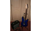 Fender Squier Showmaster Cobalt Blue With Amp and Stand