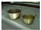 Solid Brass Preserving Pans. Â£10 for small and Â£15 for....