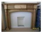 Wooden Fireplace surround. Original large stripped....