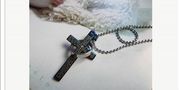 Stainless Steel Necklaces Men/Brand Prayer Cross Men Pendant Necklaces